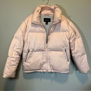Karen Kane Women’s Pale Pink Puffer Coat Small